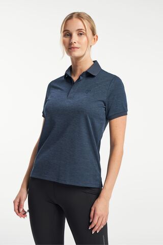 TENSON TXlite Melange Polo, Dame-Blå