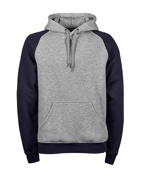 TEE JAYS Two-tone Hood Sweatshirt-Navy