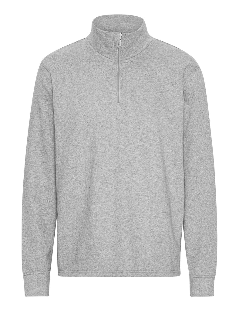 NEUTRAL Unisex Quarter Zip Sweatshirt, 100% Økologisk Fairtrade Bomuld-Grå melange