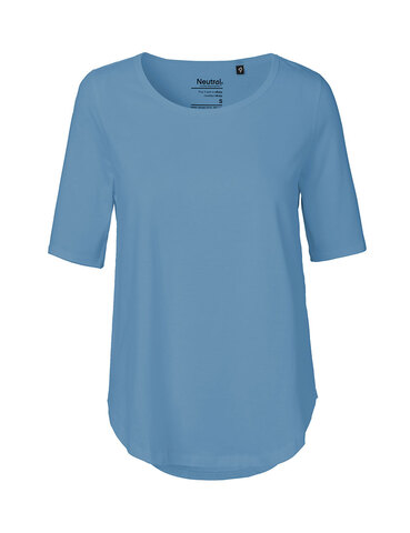 NEUTRAL 1/2 Ærmet Dame T-shirt, 100% Økologisk Fairtrade Bomuld-Indigo