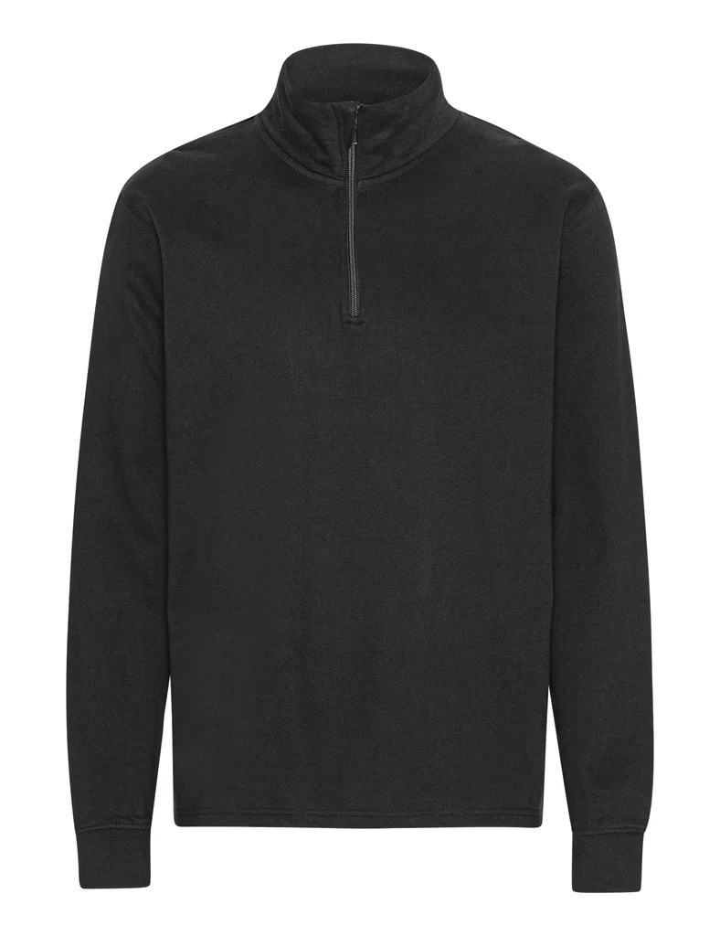NEUTRAL Unisex Quarter Zip Sweatshirt, 100% Økologisk Fairtrade Bomuld-Sort