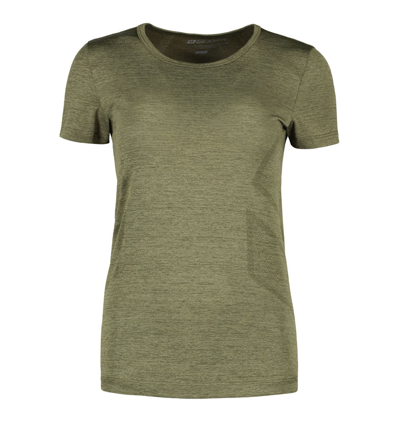 GEYSER seamless s/s T-shirt, dame-Flaskegrøn