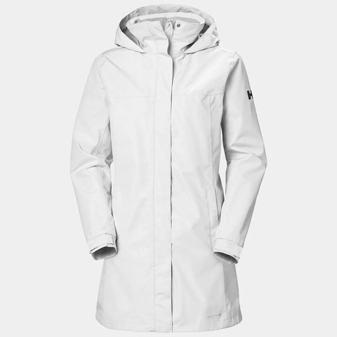 HELLY HANSEN Aden Long Regnjakke, dame - Hvid