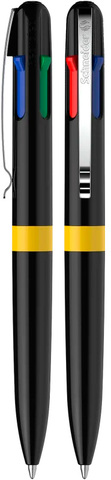 SCHNEIDER Multicolor Kuglepen - rPET - Sort/Gul
