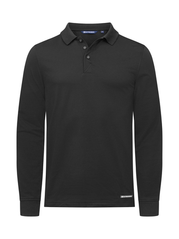 CUTTER AND BUCK Advantage Polo Long Sleeve - Herre - Sort