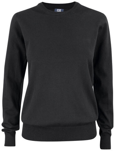 CUTTER AND BUCK Oakville Crewneck Strik - Dame - Sort