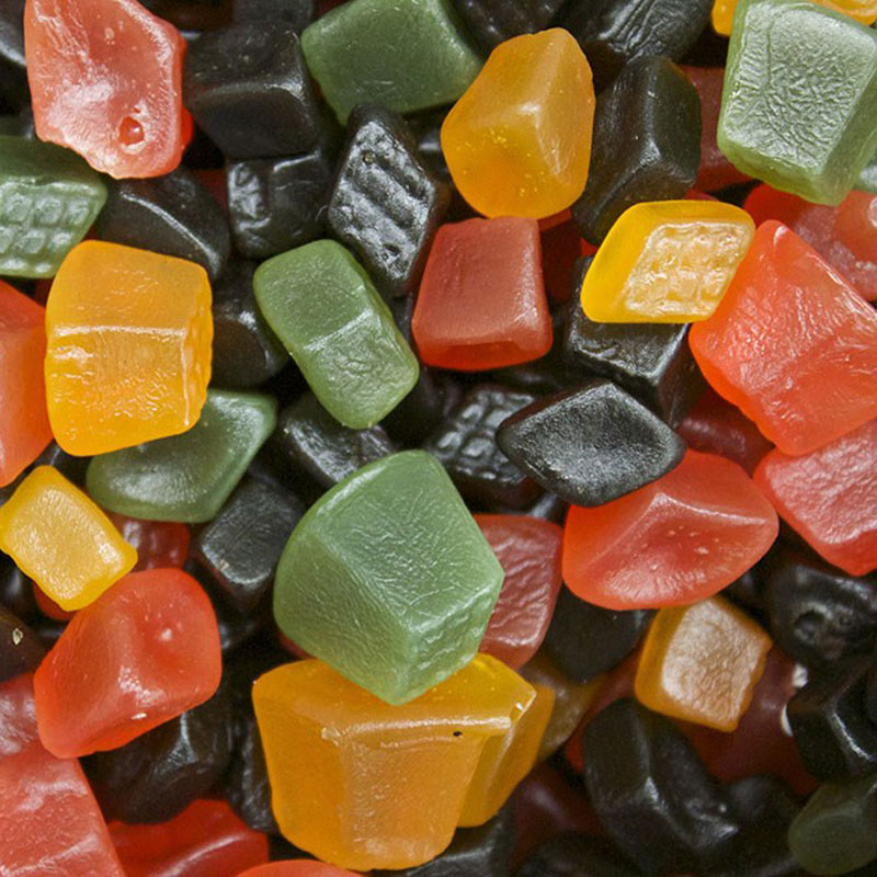 Trekant slikposer med logo - Rude Vingummi