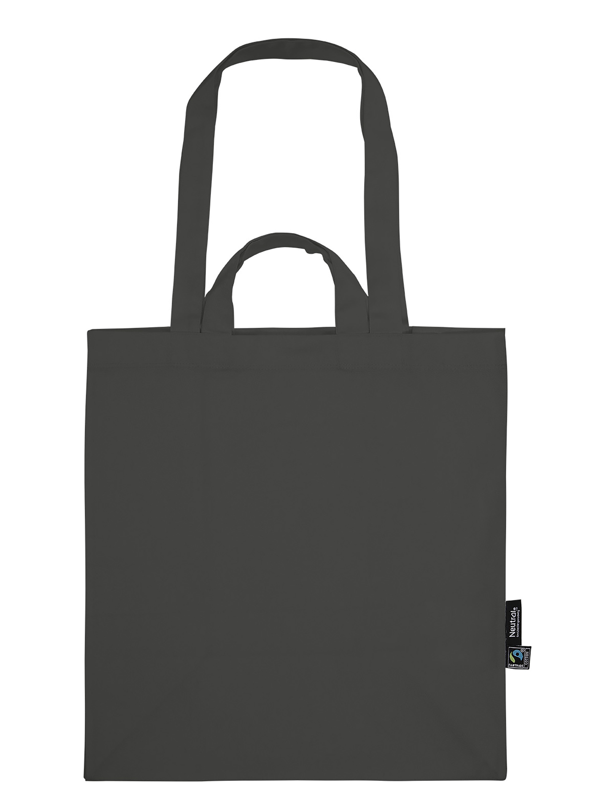 NEUTRAL Kraftig Mulepose med Multi Stropper, 100% Økologisk Fairtrade Bomuld - Grafit melange