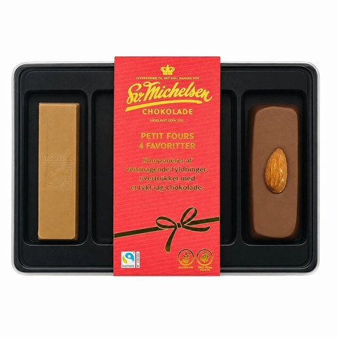SV. MICHELSEN 4 Stk. Petit Four - Fairtrade - Rød