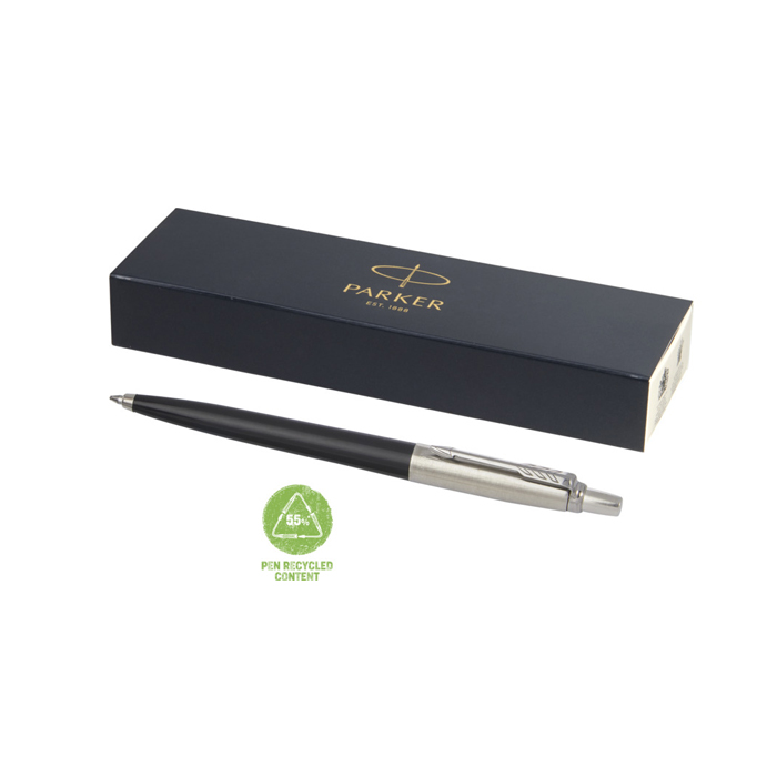 Parker Jotter Recycled kuglepen (sort refill) - Marineblå