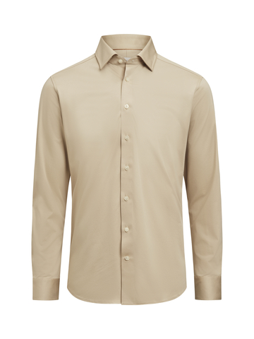 J. HARVEST & FROST IB132 Interlock Knit Regular - Herre - Beige