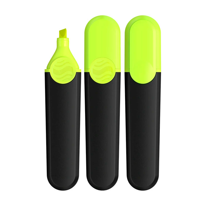 SCHNEIDER Highligther 180 - Genbrugsplast - Sort/gul