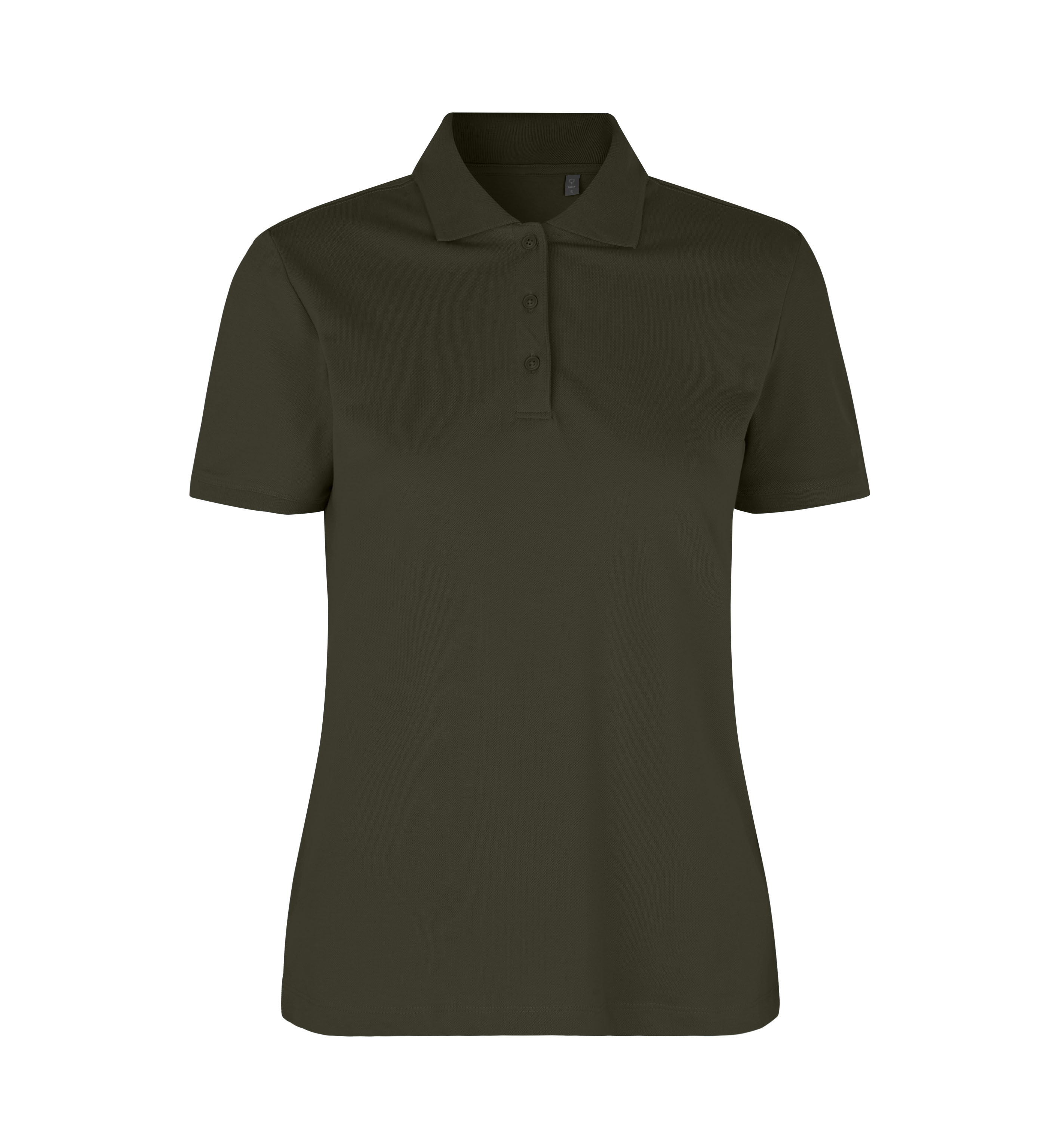 ID Økologisk poloshirt, dame - Oliven