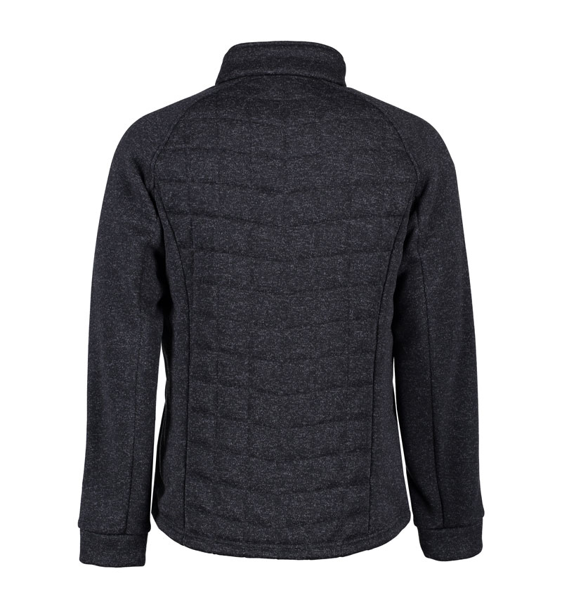 ID Quiltet fleecejakke, herre - Mørkegrå