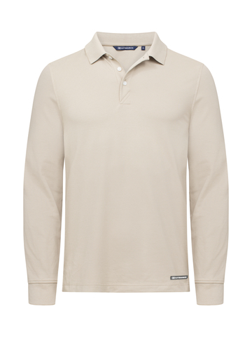 CUTTER AND BUCK Advantage Polo Long Sleeve - Herre - Beige