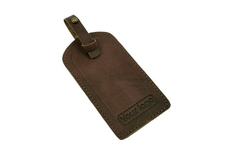 Læder Bagage Tag - Brun