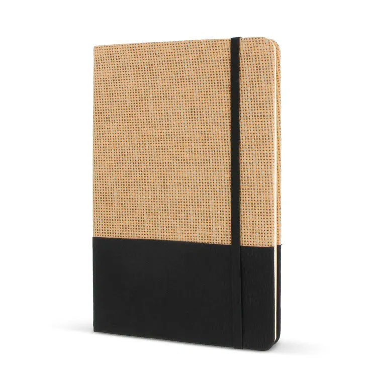 A4 Notesbog jute - rPet GRS - Sort