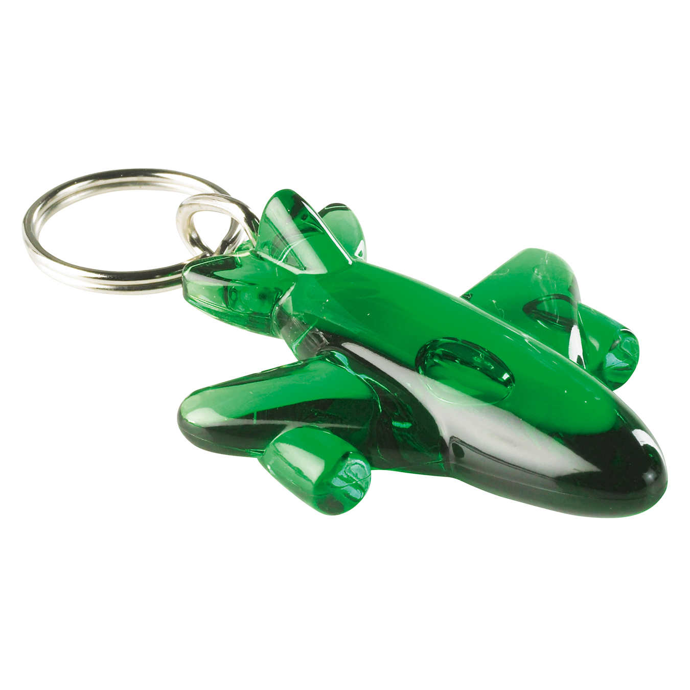 Flyver Nøglering - Genbrugs Akryl - Klar Grøn