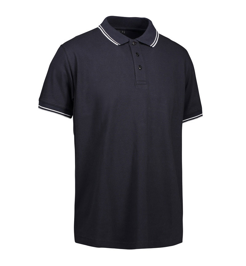 ID Strech Contrast Poloshirt - Navy