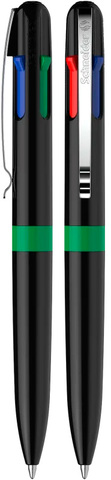SCHNEIDER Multicolor Kuglepen - rPET - Sort/Grøn