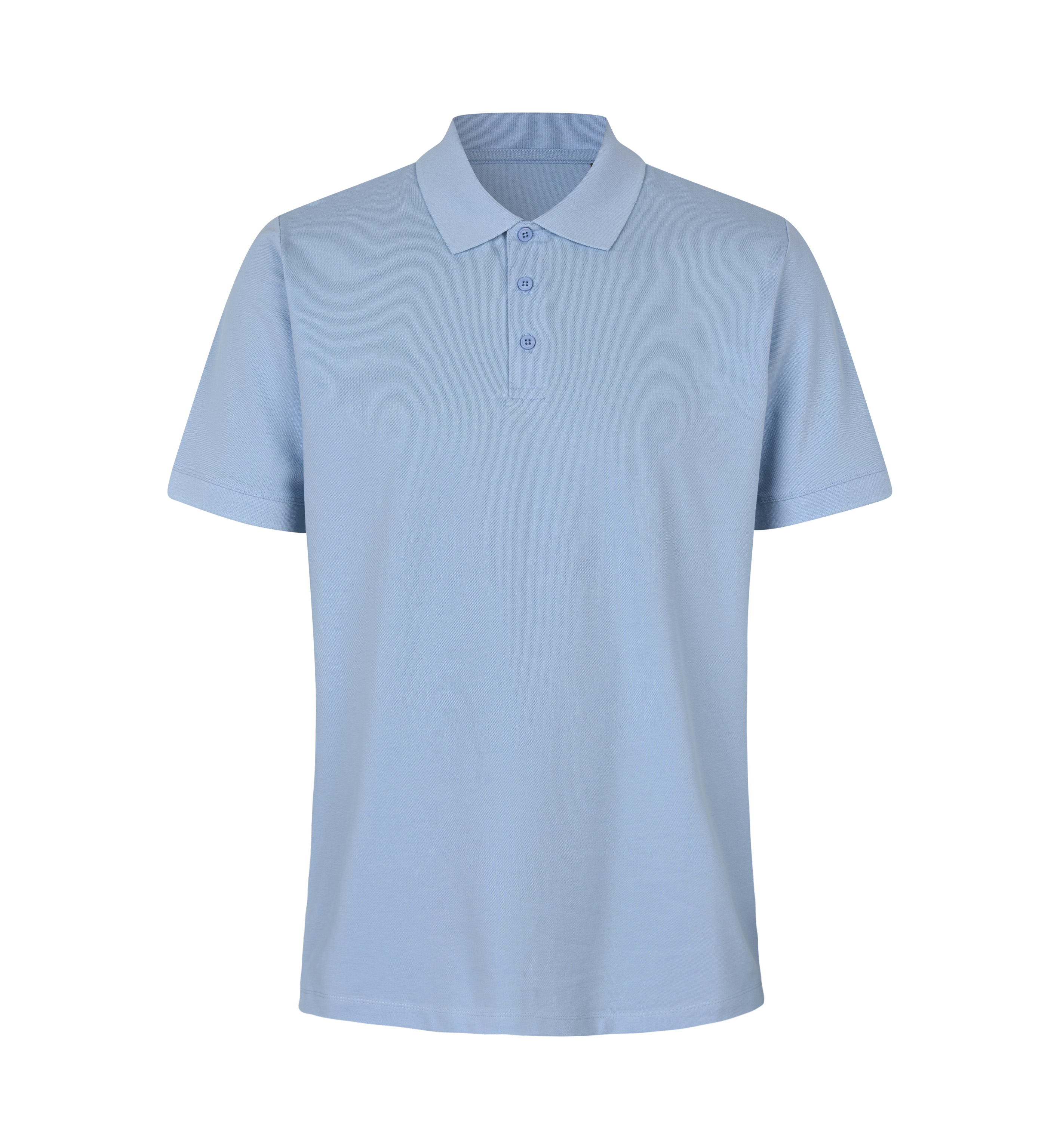 ID Økologisk poloshirt, herre - Lyseblå