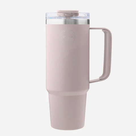 AYA&IDA Termokop med sugerør 885 ml. - Soft Rose