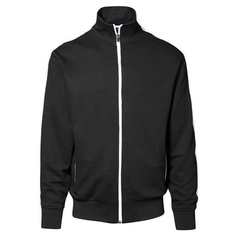 ID Cardigan - Kontraststrib - Sort