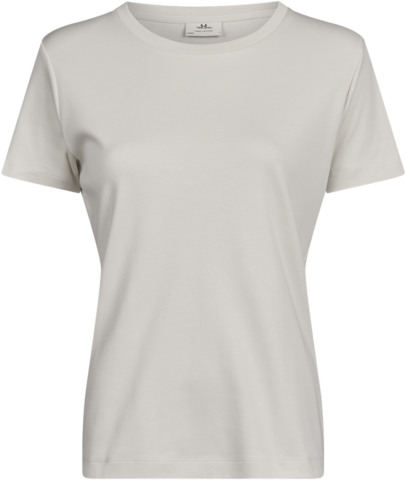 TEE JAYS Pima Cotton Tee, Dame - Lysegrå