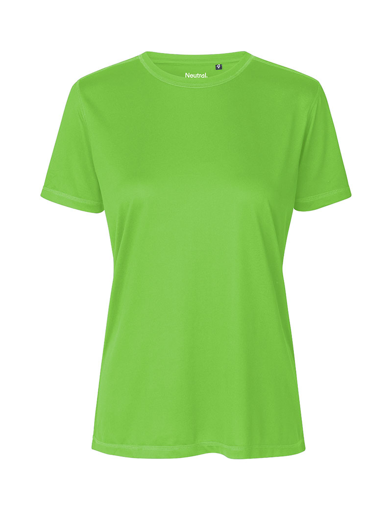 NEUTRAL Performance Dame T-shirt, 100% Genanvendt Polyester - Lime