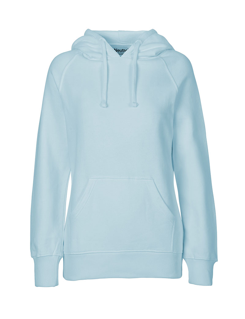 NEUTRAL Hoodie, Dame,  100% Økologisk Fairtrade Bomuld - Lyseblå