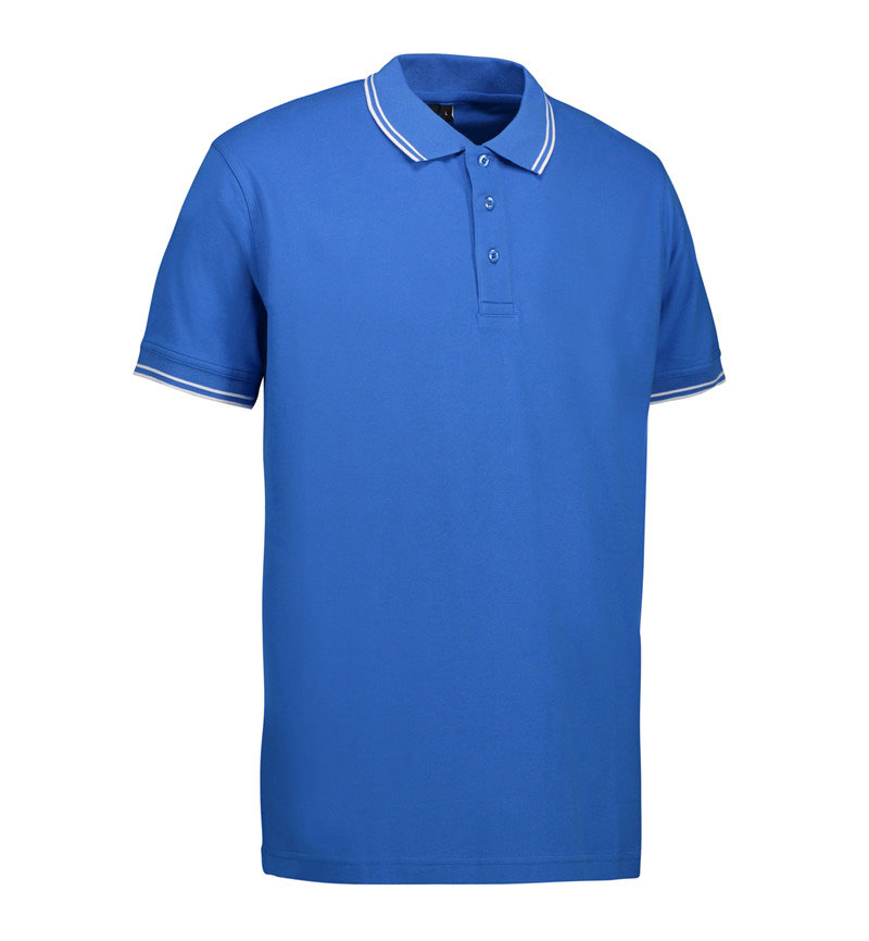 ID Strech Contrast Poloshirt - Azur
