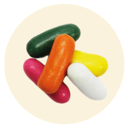 Pastilæske tryk i CMYK - Lakridspinde