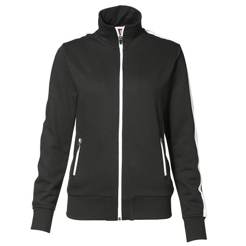 ID Cardigan Dame - Kontraststrib - Sort