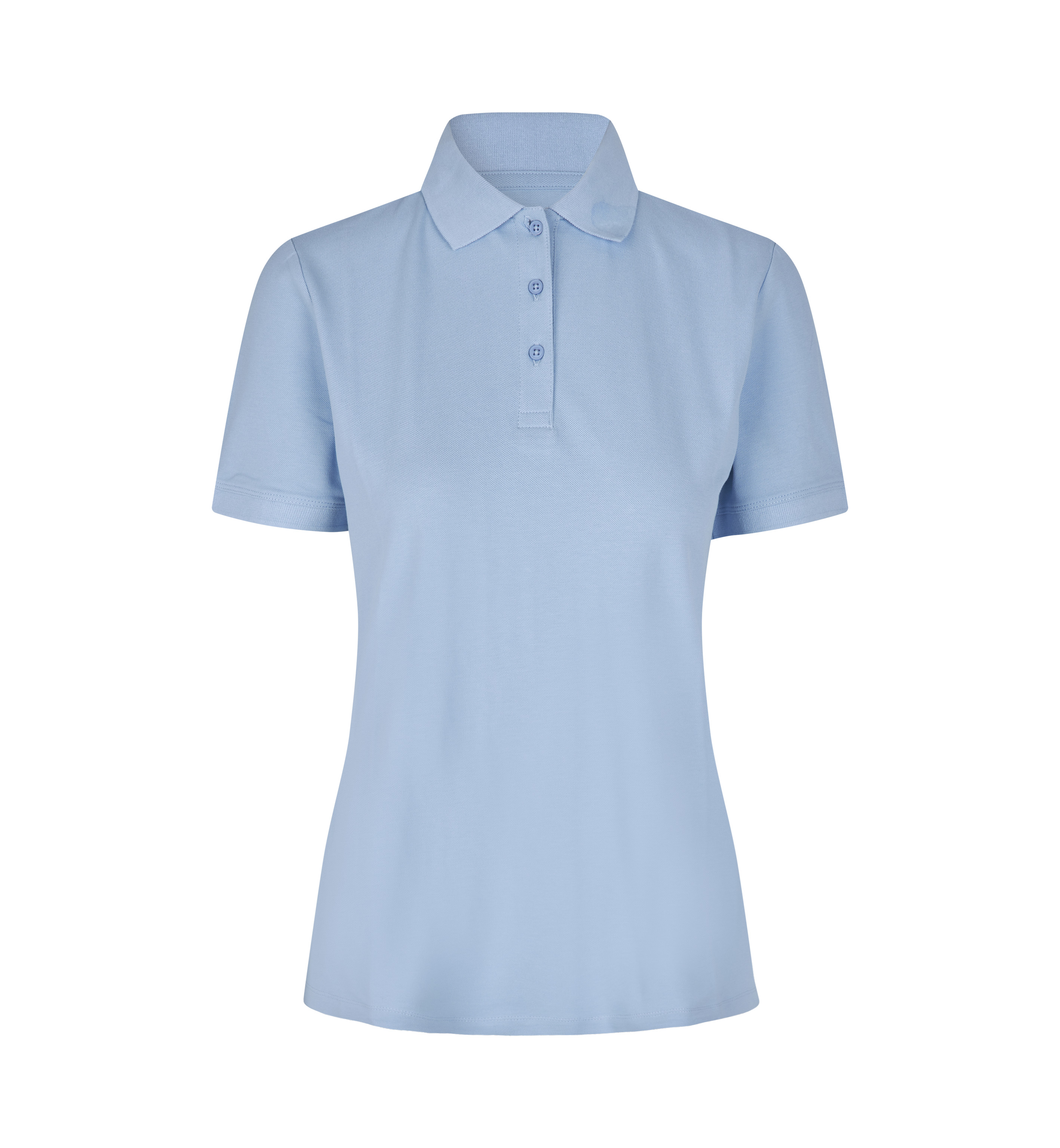 ID Økologisk poloshirt, dame - Lyseblå