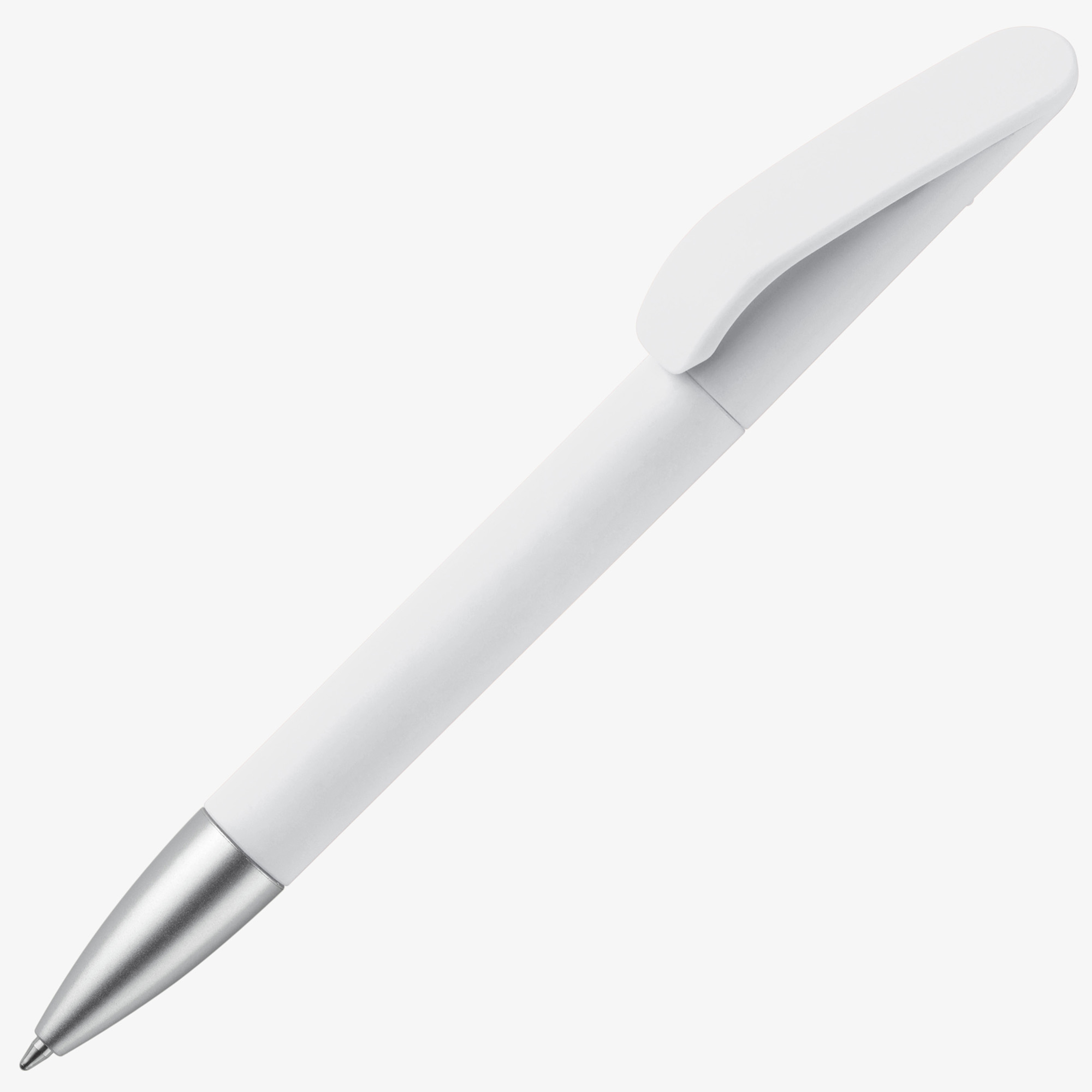 Kuglepen Slash soft touch - Genbrugs-ABS - Hvid