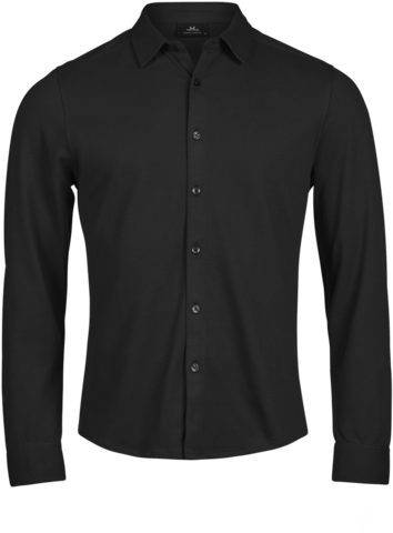 TEE JAYS Luxury Stretch Shirt - Økologisk - Sort