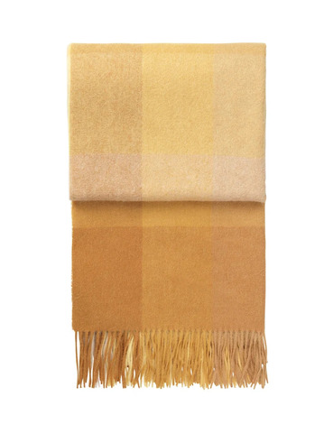 ELVANG Inca Stones Plaid - genanvendt uld - Gul