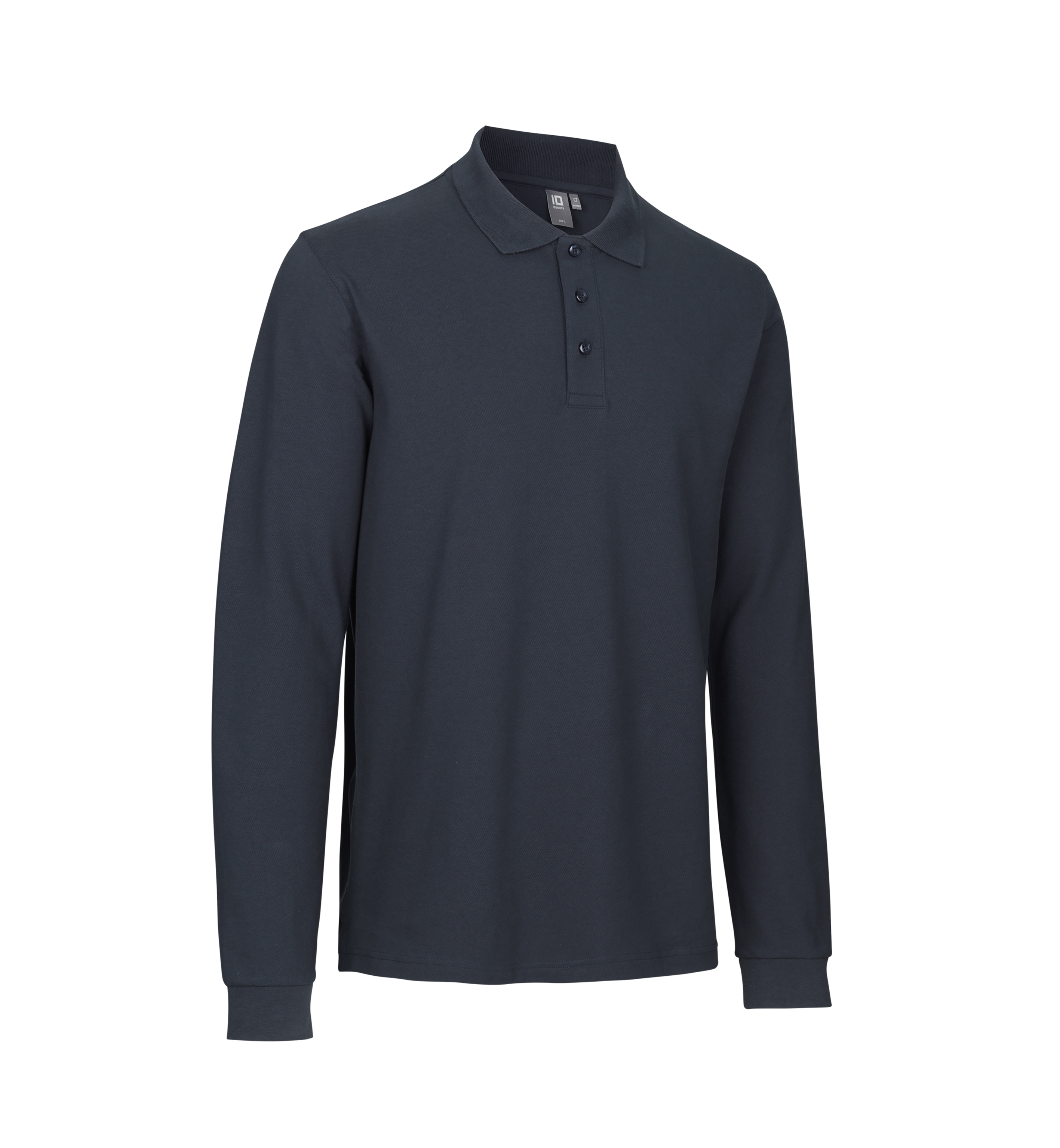 ID Langærmet poloshirt stretch-Navy