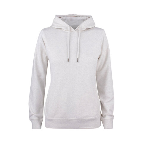 CLIQUE Premium OC Hoody Dame - Øko Bomuld-Lysegrå