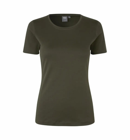 ID Interlock T-shirt Dame - Oliven