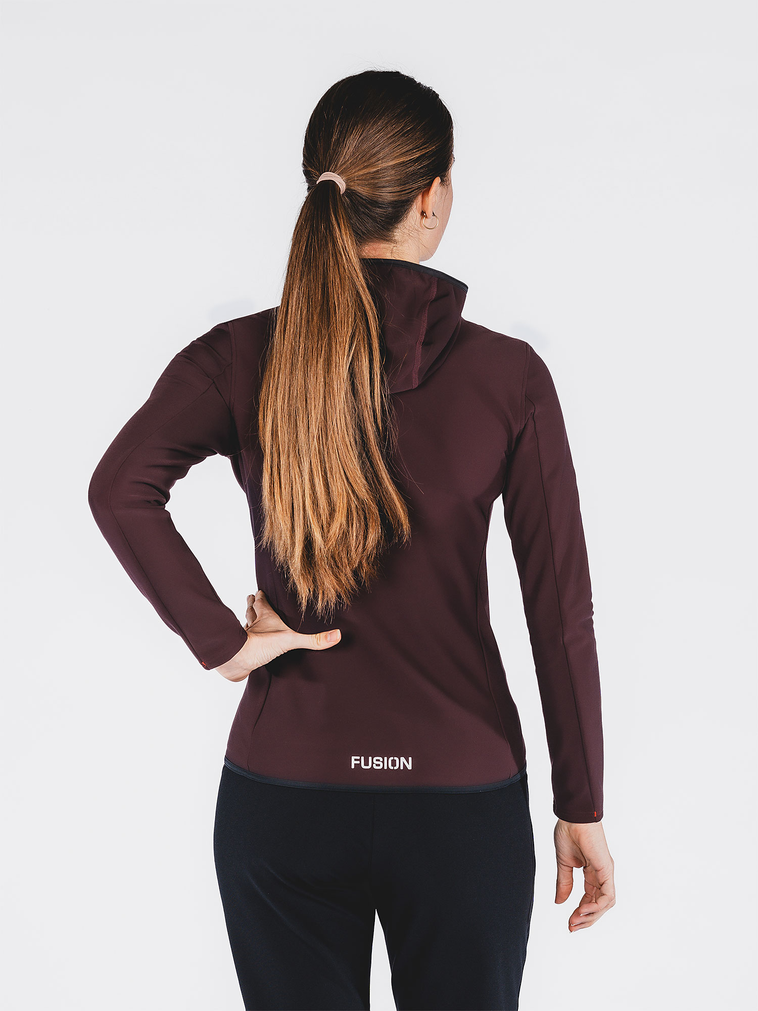 FUSION Recharge Hoodie, Dame-Abergine
