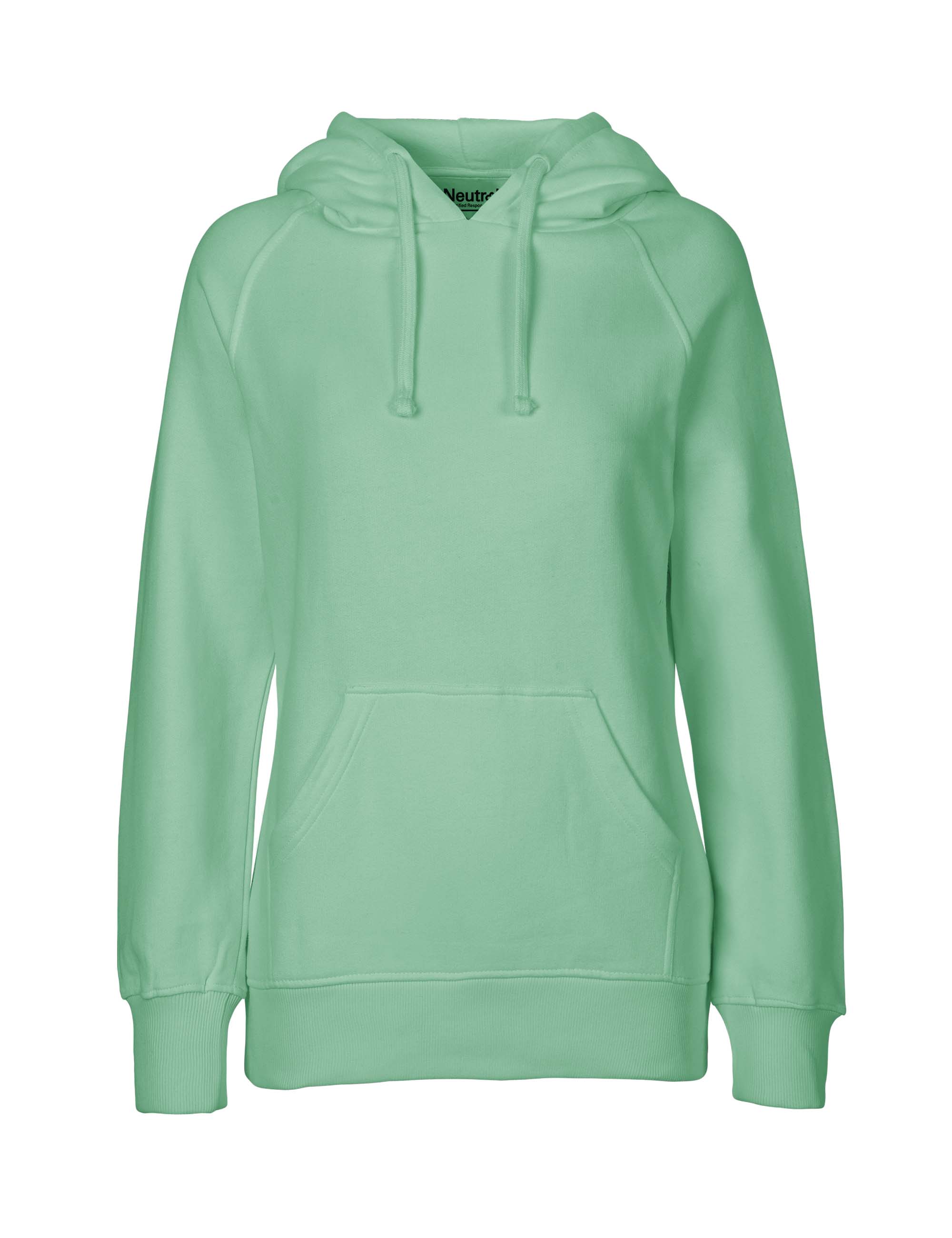 NEUTRAL Hoodie, Dame,  100% Økologisk Fairtrade Bomuld-Mint