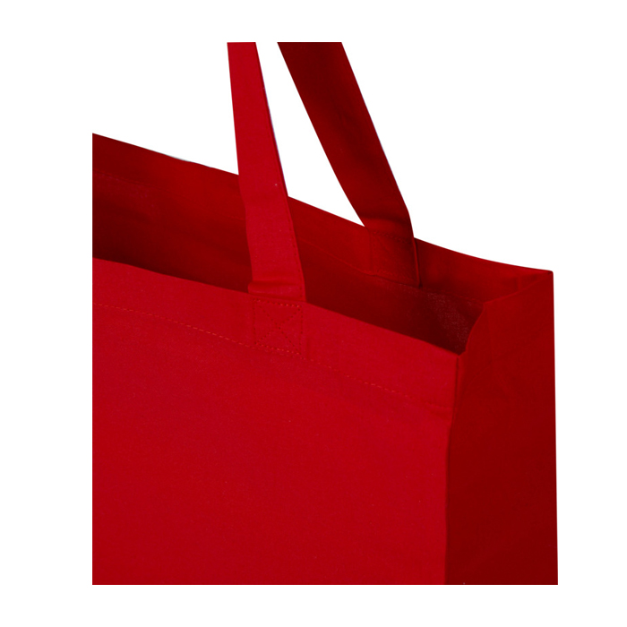 Madras 140 g/m² GRS mulepose med bund i genvundet bomuld-Rød