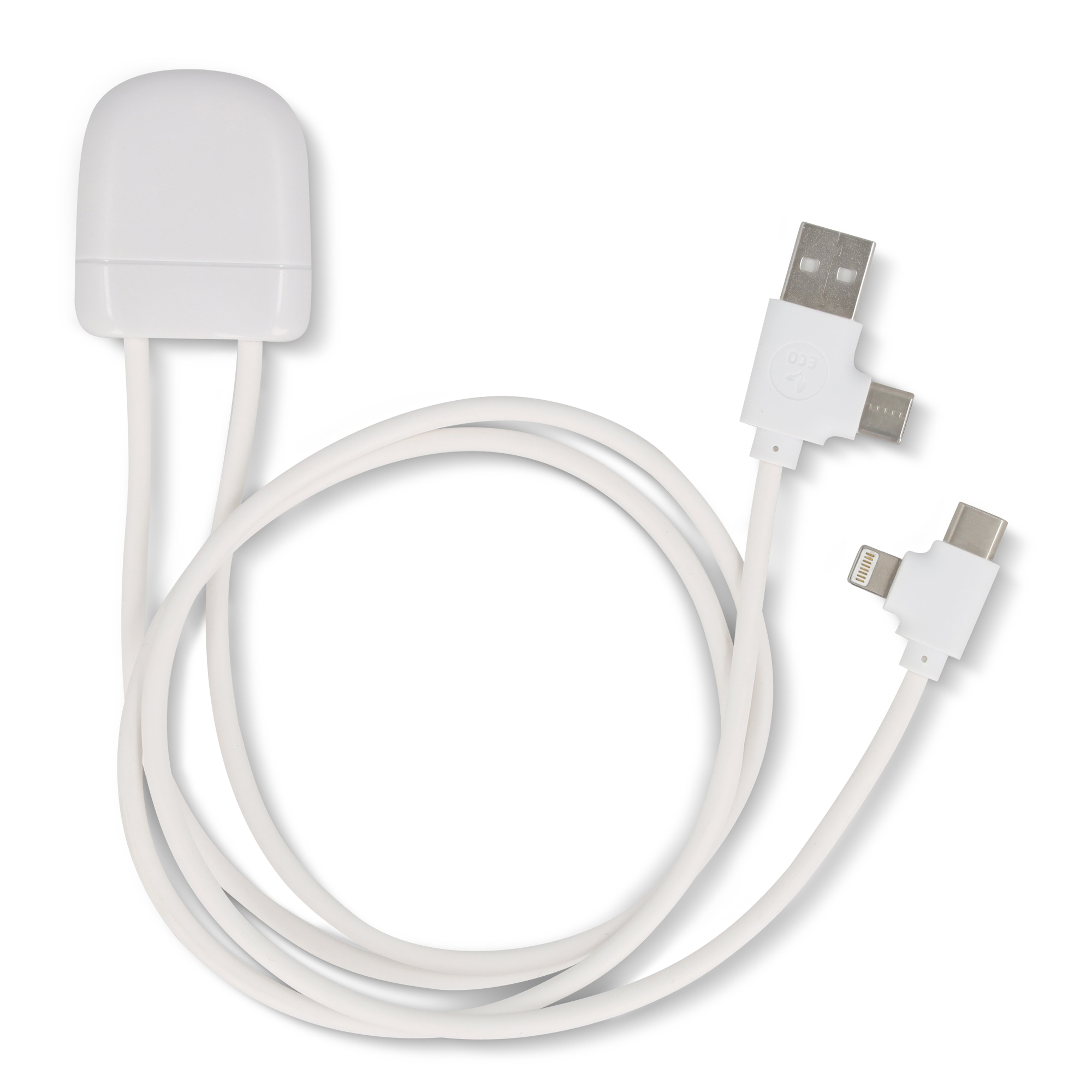 Xoopar Ice-C GRS Charging cable - rPet-Hvid