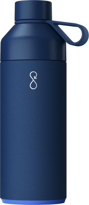 Ocean Bottle 1000 ml. vakuumisoleret vandflaske, Genanvendt Stål-Navy