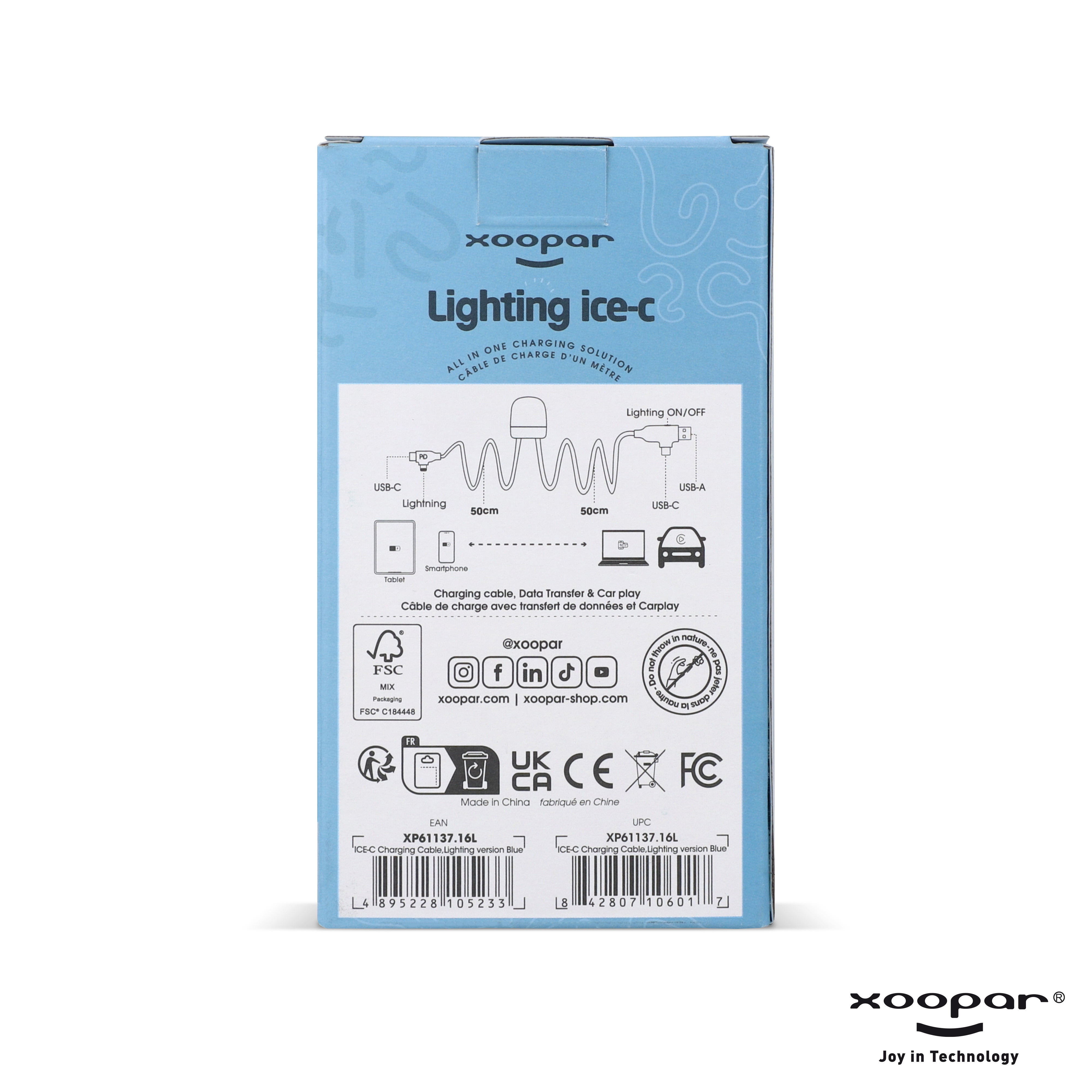 Xoopar GRS lighting ICE-C cable - rPet-Blå