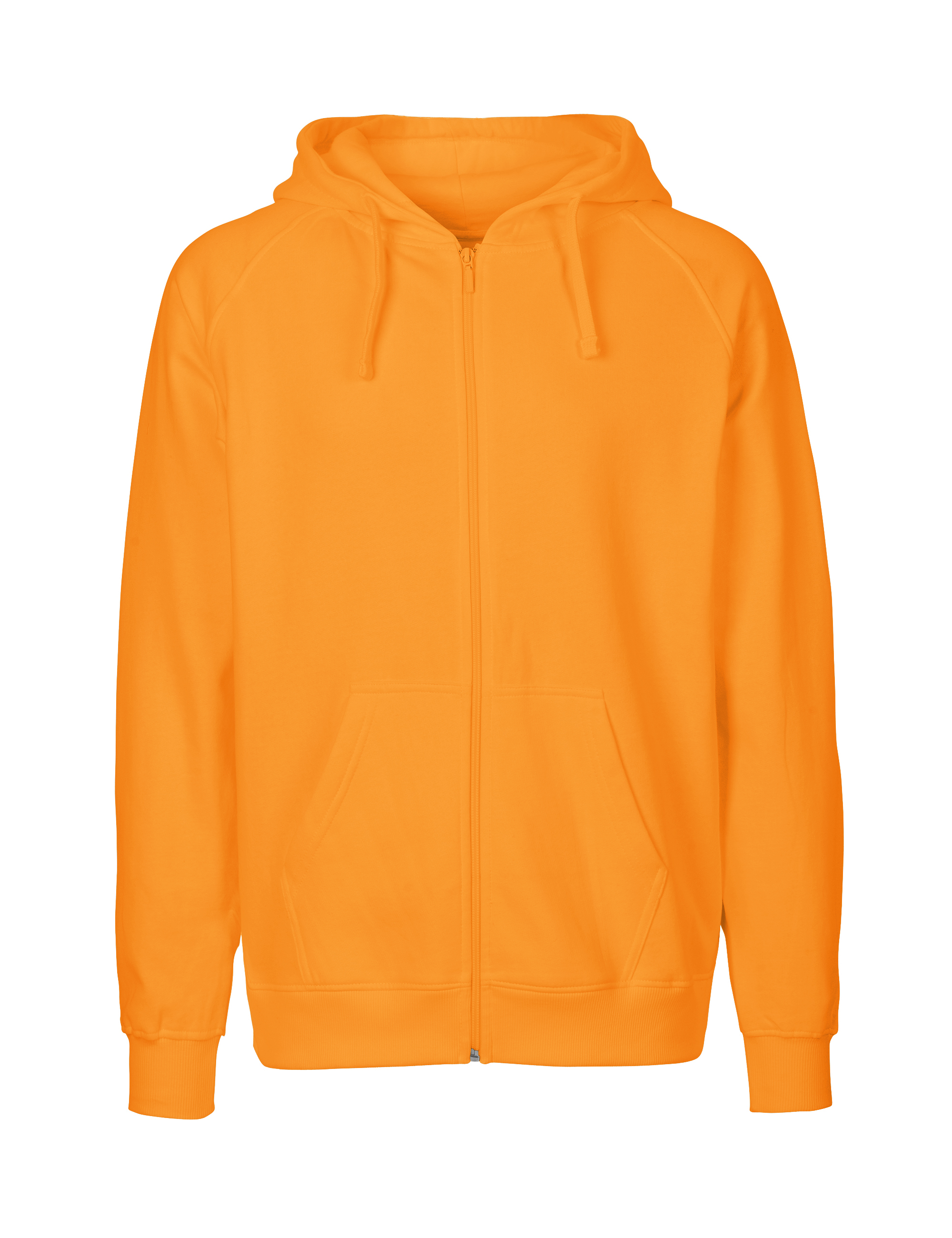 NEUTRAL Zip Hoodie, 100% Økologisk Fairtrade Bomuld-Lys Orange