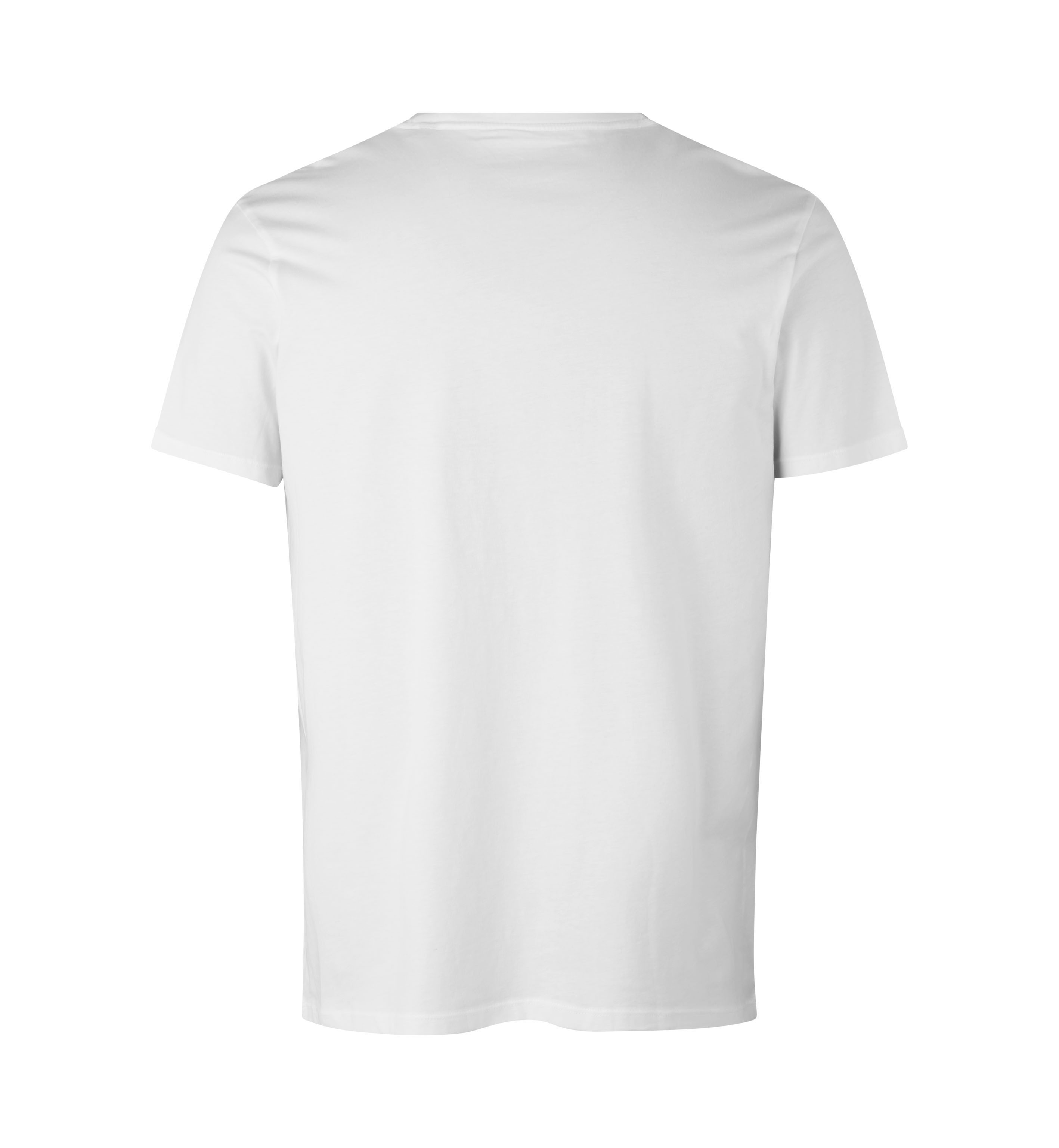 ID Økologisk O-hals T-shirt, herre-Hvid