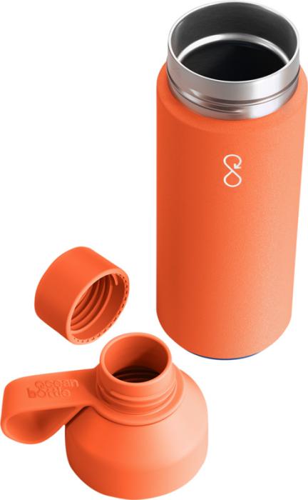 Ocean Bottle 500 ml vakuumisoleret vandflaske, Genanvendt Stål-Orange