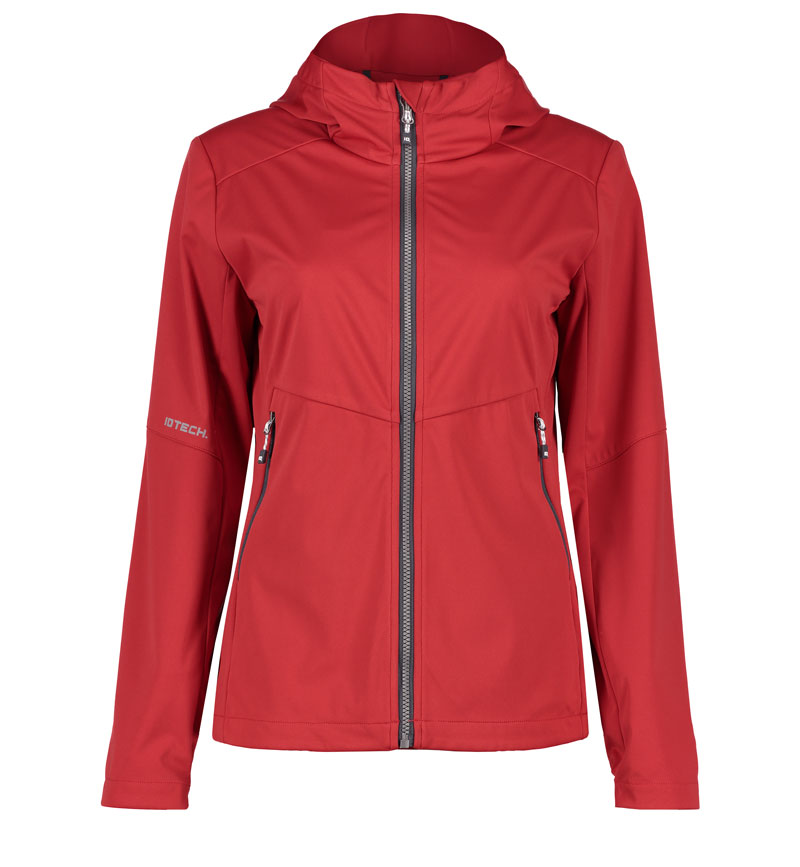 ID Letvægts softshell Jakke, dame-Rød